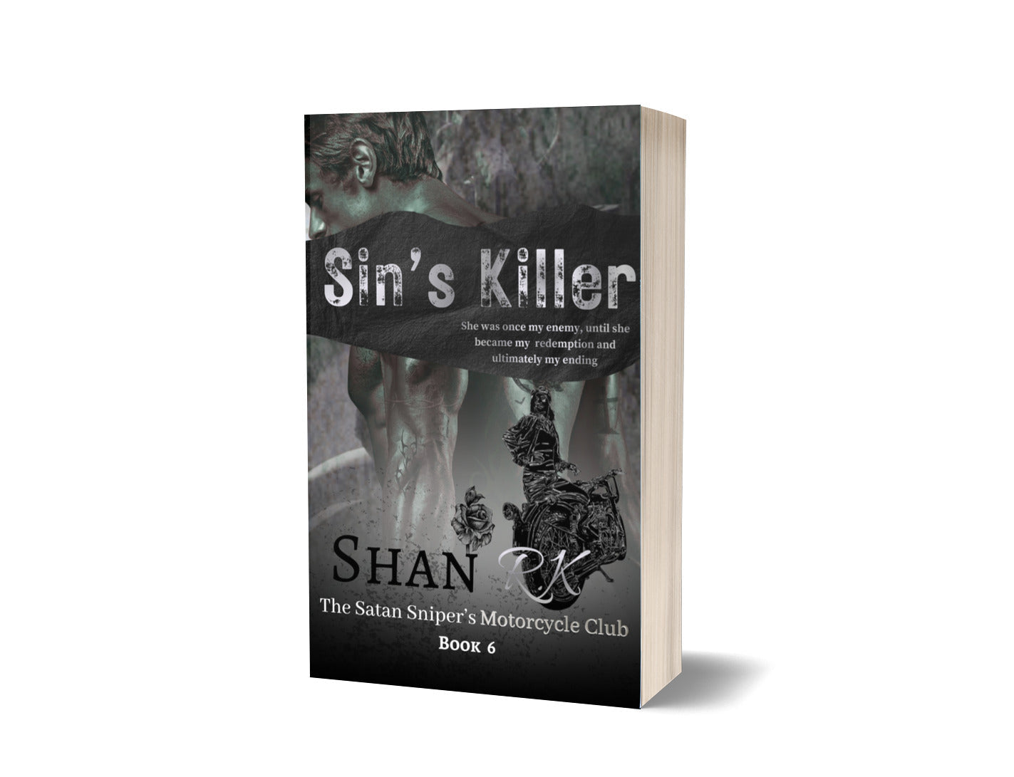 Book titled 'Sin's Killer' by Shan R.K on a white background